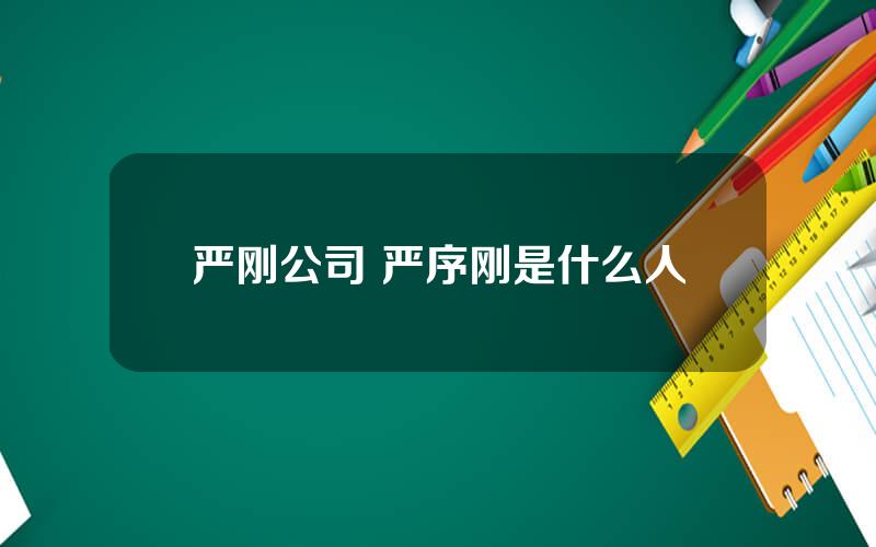 严刚公司 严序刚是什么人